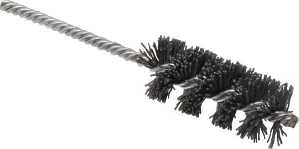 Osborn - 1" Diam Helical Nylon Tube Brush - 2-1/2" Brush Length, 5-1/2" OAL, 0.208" Diam Shank - Apex Tool & Supply