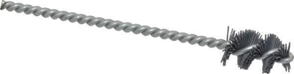 Osborn - 0.64" Diam Helical Nylon Tube Brush - 1" Brush Length, 5" OAL, 0.169" Diam Shank - Apex Tool & Supply