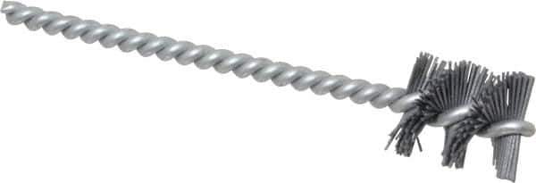 Osborn - 0.89" Diam Helical Nylon Tube Brush - 1" Brush Length, 5" OAL, 0.228" Diam Shank - Apex Tool & Supply