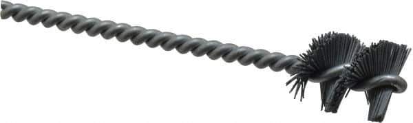 Osborn - 0.89" Diam Helical Nylon Tube Brush - 1" Brush Length, 5" OAL, 0.228" Diam Shank - Apex Tool & Supply