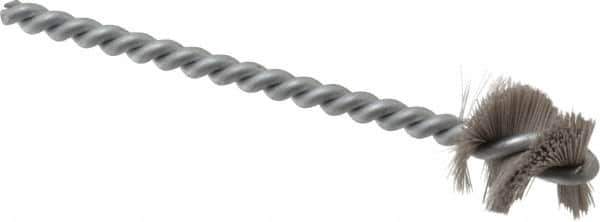 Osborn - 1.015" Diam Helical Nylon Tube Brush - 1" Brush Length, 5" OAL, 1/4" Diam Shank - Apex Tool & Supply