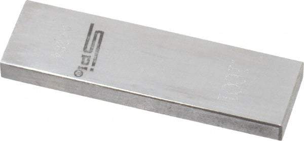 SPI - 0.1001" Rectangular Steel Gage Block - Accuracy Grade 0, Includes NIST Traceability Certification - Apex Tool & Supply