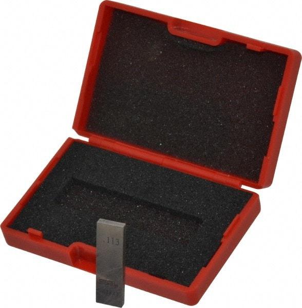 SPI - 0.113" Rectangular Steel Gage Block - Accuracy Grade 0, Includes NIST Traceability Certification - Apex Tool & Supply