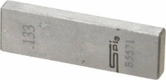 SPI - 0.133" Rectangular Steel Gage Block - Accuracy Grade 0, Includes NIST Traceability Certification - Apex Tool & Supply