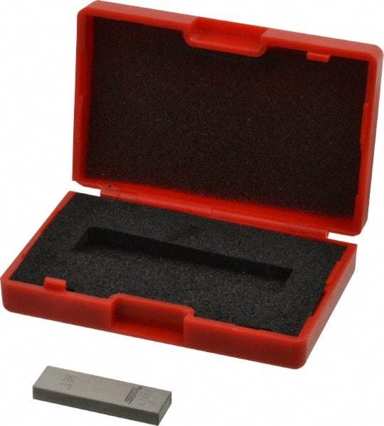 SPI - 0.138" Rectangular Steel Gage Block - Accuracy Grade 0, Includes NIST Traceability Certification - Apex Tool & Supply