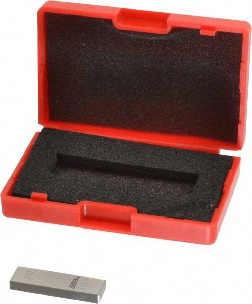 SPI - 0.142" Rectangular Steel Gage Block - Accuracy Grade 0, Includes NIST Traceability Certification - Apex Tool & Supply