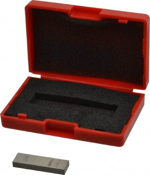 SPI - 0.144" Rectangular Steel Gage Block - Accuracy Grade 0, Includes NIST Traceability Certification - Apex Tool & Supply