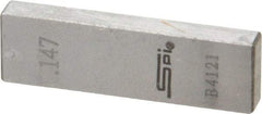 SPI - 0.147" Rectangular Steel Gage Block - Accuracy Grade 0, Includes NIST Traceability Certification - Apex Tool & Supply