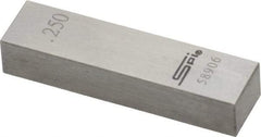 SPI - 0.25" Rectangular Steel Gage Block - Accuracy Grade 0, Includes NIST Traceability Certification - Apex Tool & Supply