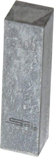 SPI - 0.3" Rectangular Steel Gage Block - Accuracy Grade 0, Includes NIST Traceability Certification - Apex Tool & Supply