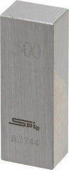 SPI - 0.5" Rectangular Steel Gage Block - Accuracy Grade 0, Includes NIST Traceability Certification - Apex Tool & Supply