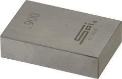 SPI - 0.9" Rectangular Steel Gage Block - Accuracy Grade 0, Includes NIST Traceability Certification - Apex Tool & Supply