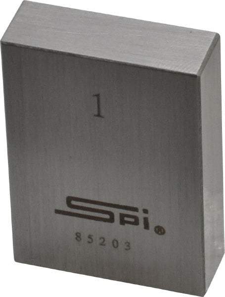 SPI - 1" Rectangular Steel Gage Block - Accuracy Grade 0, Includes NIST Traceability Certification - Apex Tool & Supply