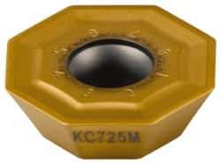 Kennametal - OFPT64 GB Grade KC725M Carbide Milling Insert - TiN/TiCN/TiN Finish, 0.2362" Thick, 0.7362" Inscribed Circle, 1.2mm Corner Radius - Apex Tool & Supply