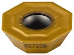 Kennametal - OFPT64 GB Grade KC725M Carbide Milling Insert - TiN/TiCN/TiN Finish, 0.2362" Thick, 0.7362" Inscribed Circle, 1.2mm Corner Radius - Apex Tool & Supply