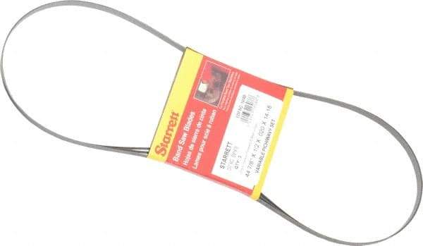 Starrett - 3' 8-7/8" Long x 0.02" Thick, 14 to 18 Teeth per Inch, Portable Band Saw Blade - Bi-Metal Blade, High Speed Steel Teeth, Toothed Edge - Apex Tool & Supply