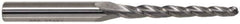 SGS - 7° Taper Angle per Side, 1/8" Small End Diam, 1" LOC, Solid Carbide 3 Flute Tapered Ball End Mill - 3-1/2" OAL, 3/8" Shank Diam, Spiral Flute, 28° Helix - Apex Tool & Supply