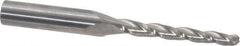 SGS - 1° Taper Angle per Side, 3/16" Small End Diam, 1-3/4" LOC, Solid Carbide 3 Flute Tapered Ball End Mill - 3-1/2" OAL, 3/8" Shank Diam, Spiral Flute, 28° Helix - Apex Tool & Supply
