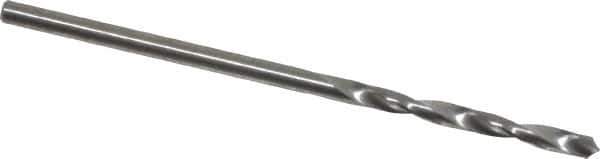 SGS - 1/16" 118° Solid Carbide Jobber Drill - Bright Finish, Right Hand Cut, Spiral Flute, Straight Shank, 1-1/2" OAL, Faceted Point - Apex Tool & Supply