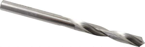 SGS - 7/32" 118° Solid Carbide Jobber Drill - Bright Finish, Right Hand Cut, Spiral Flute, Straight Shank, 3" OAL, Faceted Point - Apex Tool & Supply
