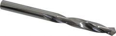 SGS - 5/16" 118° Solid Carbide Jobber Drill - Bright Finish, Right Hand Cut, Spiral Flute, Straight Shank, 3-3/4" OAL, Faceted Point - Apex Tool & Supply