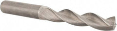 Kennametal - 1/2" 130° Solid Carbide Jobber Drill - Bright Finish, Right Hand Cut, Spiral Flute, Straight Shank, 4.65" OAL, Standard Point - Apex Tool & Supply