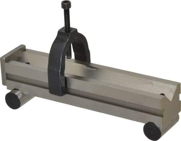 Made in USA - 1-1/4 Inch Long x 1-1/4 Inch Wide x 0.0001 Inch Parallelism, Vee Sine Bar - Includes Back Plate - Apex Tool & Supply