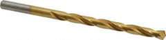 Chicago-Latrobe - #2 135° High Speed Steel Jobber Drill - TiN Finish, Right Hand Cut, Spiral Flute, Straight Shank, 3-7/8" OAL, Split Point - Apex Tool & Supply