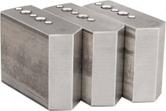 Northfield - 4" & Up Chuck Capacity, Northfield Air Style Attachment, Square Soft Lathe Chuck Jaw - 3 Jaws, Aluminum, 1.895mm Long x 3/4" Wide x 1-1/2" High - Apex Tool & Supply