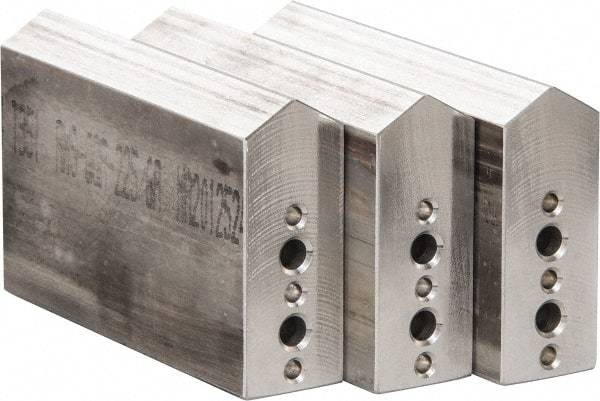 Northfield - 4" & Up Chuck Capacity, Northfield Air Style Attachment, Square Soft Lathe Chuck Jaw - 3 Jaws, Aluminum, 1.895mm Long x 3/4" Wide x 3" High - Apex Tool & Supply