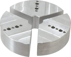 Northfield - 4" & Up Chuck Capacity, Northfield Air Style Attachment, Round Soft Lathe Chuck Jaw - 3 Jaws, Aluminum, 3.92" Wide x 1" High - Apex Tool & Supply