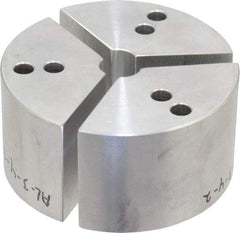 Northfield - 4" & Up Chuck Capacity, Northfield Air Style Attachment, Round Soft Lathe Chuck Jaw - 3 Jaws, Aluminum, 3.92" Wide x 2" High - Apex Tool & Supply