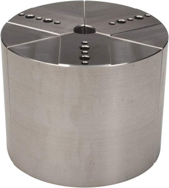 Northfield - 4" & Up Chuck Capacity, Northfield Air Style Attachment, Round Soft Lathe Chuck Jaw - 3 Jaws, Aluminum, 3.92" Wide x 3" High - Apex Tool & Supply