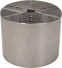 Northfield - 4" & Up Chuck Capacity, Northfield Air Style Attachment, Round Soft Lathe Chuck Jaw - 3 Jaws, Aluminum, 3.92" Wide x 3" High - Apex Tool & Supply