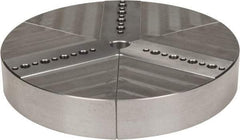 Northfield - 6" & Up Chuck Capacity, Northfield Air Style Attachment, Round Soft Lathe Chuck Jaw - 3 Jaws, Aluminum, 5.92" Wide x 1" High - Apex Tool & Supply