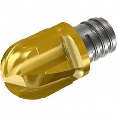 Iscar - MM HCR Grade IC908 Carbide Ball Nose Milling Tip Insert - TiAlN Finish, 2 Flutes, 16mm Cutting Diam, 15.8mm Depth of Cut, 19.1mm Extension - Apex Tool & Supply