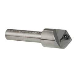 Everede Tool - 90° Included Angle, 0.621" Max Cut Diam, 5/8" Body Diam, 3/8" Shank Diam, 2-1/2" OAL, Indexable Countersink - 1 Triangle Insert, TPGH 215 Insert Style, Series IND - Apex Tool & Supply