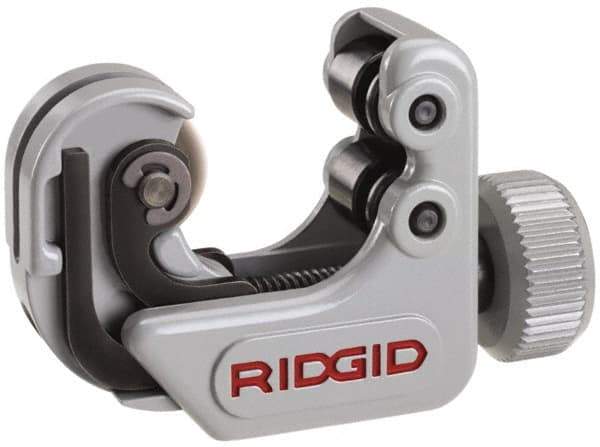 Ridgid - 1/4" to 1-1/8" Pipe Capacity, Mini Tube Cutter - Cuts Copper, Aluminum, Brass, 2-1/4" OAL - Apex Tool & Supply