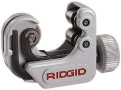 Ridgid - 1/4" to 1-1/8" Pipe Capacity, Mini Tube Cutter - Cuts Copper, Aluminum, Brass, 2-1/4" OAL - Apex Tool & Supply