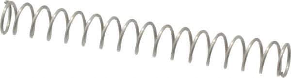 Value Collection - 0.12" OD, 0.012" Wire, 1" Free Length, Compression Spring - 1.19 Lb Spring Rating, Stainless Steel - Apex Tool & Supply