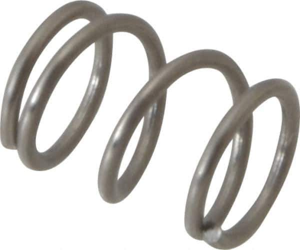 Value Collection - 0.18" OD, 0.02" Wire, 1/4" Free Length, Compression Spring - 17.64 Lb Spring Rating, Stainless Steel - Apex Tool & Supply