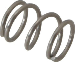 Value Collection - 0.18" OD, 0.02" Wire, 1/4" Free Length, Compression Spring - 17.64 Lb Spring Rating, Stainless Steel - Apex Tool & Supply