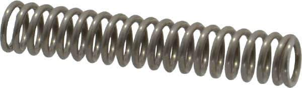 Value Collection - 0.18" OD, 0.026" Wire, 1" Free Length, Compression Spring - 8.82 Lb Spring Rating, Stainless Steel - Apex Tool & Supply
