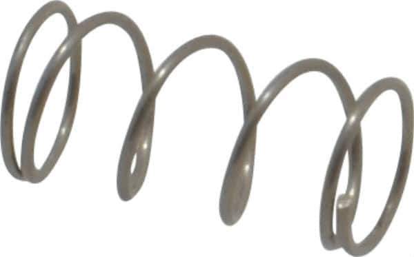 Value Collection - 0.24" OD, 0.02" Wire, 1/2" Free Length, Compression Spring - 4.88 Lb Spring Rating, Stainless Steel - Apex Tool & Supply