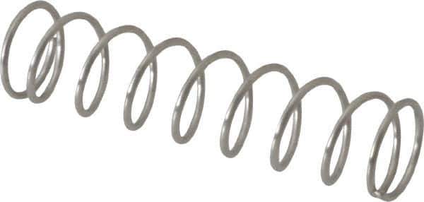 Value Collection - 0.24" OD, 0.02" Wire, 1" Free Length, Compression Spring - 2.28 Lb Spring Rating, Stainless Steel - Apex Tool & Supply