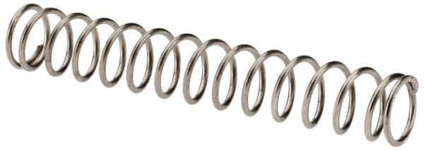Value Collection - 0.24" OD, 0.026" Wire, 1-1/2" Free Length, Compression Spring - 3 Lb Spring Rating, Stainless Steel - Apex Tool & Supply