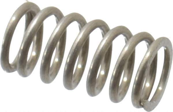 Value Collection - 0.24" OD, 0.032" Wire, 1/2" Free Length, Compression Spring - 24.91 Lb Spring Rating, Stainless Steel - Apex Tool & Supply