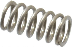 Value Collection - 0.24" OD, 0.032" Wire, 1/2" Free Length, Compression Spring - 24.91 Lb Spring Rating, Stainless Steel - Apex Tool & Supply