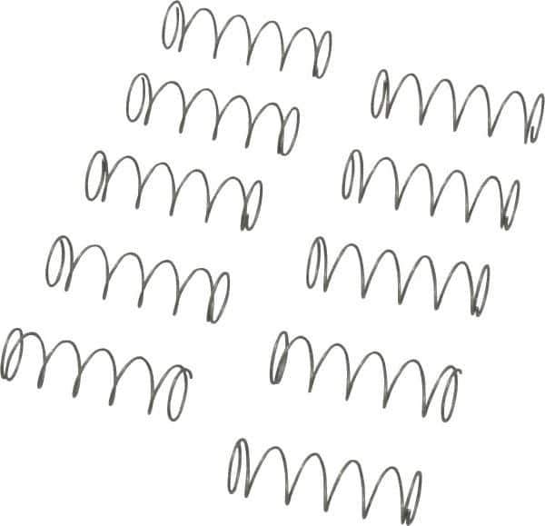 Value Collection - 0.3" OD, 0.02" Wire, 1" Free Length, Compression Spring - 1.7 Lb Spring Rating, Stainless Steel - Apex Tool & Supply