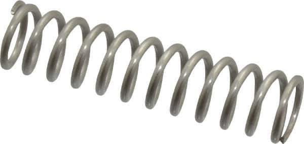 Value Collection - 0.36" OD, 0.047" Wire, 1-1/2" Free Length, Compression Spring - 14.94 Lb Spring Rating, Stainless Steel - Apex Tool & Supply